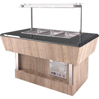  Мармит вторых блюд (шведский стол пристенный) Refettorio RM41AP (столешница нерж.) (на 2 GN 1/1) на сайте Белторгхолод