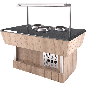  Мармит первых блюд (шведский стол пристенный) Refettorio RM41ADP (столешница нерж.) 2 супницы на сайте Белторгхолод