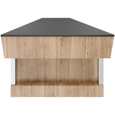 Прилавок угловой внутренний 45 градусов нерж. (шведский стол островной) Refettorio RU2045 на сайте Белторгхолод