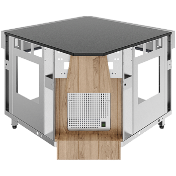  Прилавок угловой внутренний 90 градусов (шведский стол пристенный) Refettorio RU20SP90 на сайте Белторгхолод