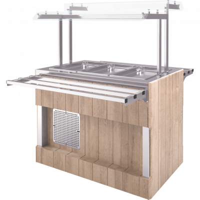 Прилавок холодильный (шведский стол островной) Refettorio RC43A (столешница нерж.) (на 4 GN 1/1) на сайте Белторгхолод