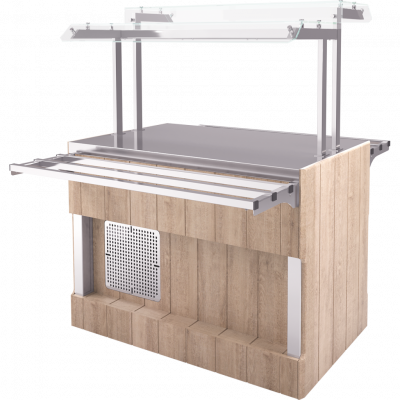 Прилавок холодильный с охлаждаемой нерж. поверхностью (шведский стол островной) Refettorio RC53A (столешница нерж.) на сайте Белторгхолод