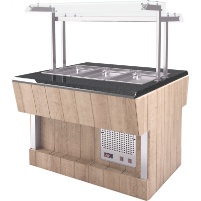 Прилавок холодильный (шведский стол пристенный) Refettorio RC41SP (каменная столешница) (на 2 GN 1/1) на сайте Белторгхолод