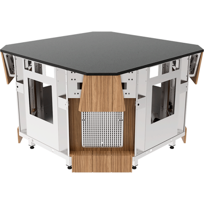 Прилавок нейтральный соединительный на 4 модуля (шведский стол островной) Refettorio RN41AB4 без полки на сайте Белторгхолод