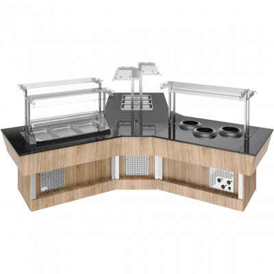 Прилавок нейтральный соединительный на 4 модуля Refettorio RN41SB4 без полки на сайте Белторгхолод