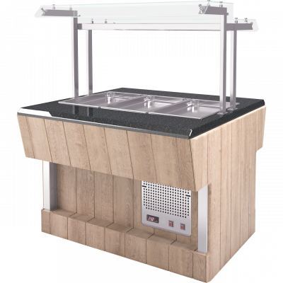 Прилавок холодильный (шведский стол пристенный) Refettorio RC42AP (столешница нерж.) (на 3 GN 1/1) на сайте Белторгхолод