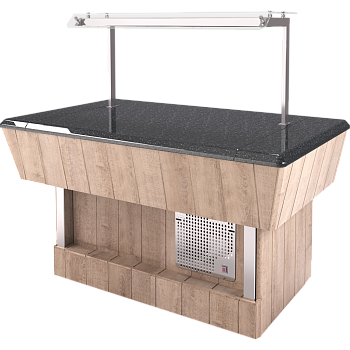  Прилавок тепловой с индукционными конфорками (шведский стол пристенный) Refettorio RH43APS IND (каменная столешница) 3 конфорки на сайте Белторгхолод