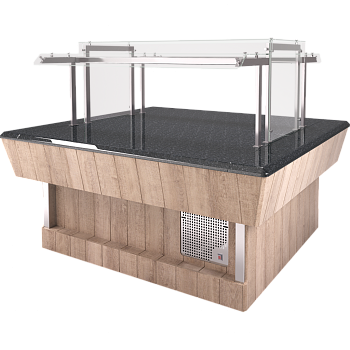  Прилавок нейтральный (шведский стол сдвоенный) Refettorio RN42S2 (каменная столешница) без полки на сайте Белторгхолод