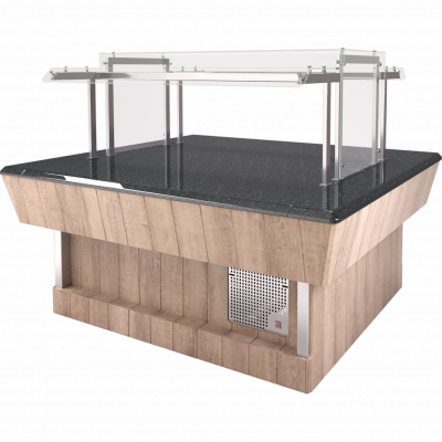 Прилавок нейтральный (шведский стол сдвоенный) Refettorio RN41S2 (каменная столешница) на сайте Белторгхолод