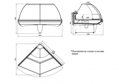 Витрина холодильная Интэко-мастер НЕМИГА LUX УВ 90 ВС Self на сайте Белторгхолод
