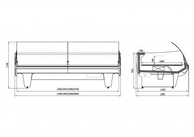 Витрина холодильная Интэко-мастер НЕМИГА EXTRA 250 ВС (высокое стекло) на сайте Белторгхолод