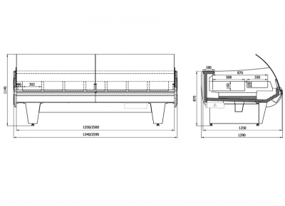 Витрина тепловая Интэко-мастер НЕМИГА EXTRA 125 ВВ(Т) на сайте Белторгхолод