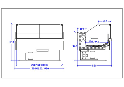Витрина холодильная Интэко-мастер НЕМИГА CUBE 150 ВН на сайте Белторгхолод
