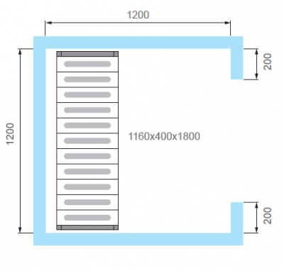 Комплект стеллажей Polair для КХН-2,94 (3 яруса) на сайте Белторгхолод