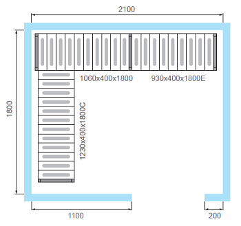  Комплект стеллажей Polair для КХН-7,71 - Вар.1 (3 яруса) на сайте Белторгхолод