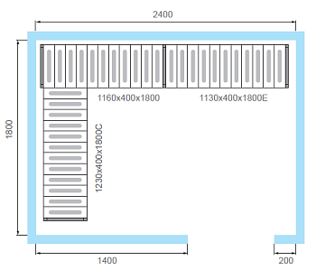  Комплект стеллажей Polair для КХН-8,81 - Вар.1 (3 яруса) на сайте Белторгхолод
