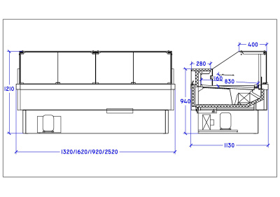 Витрина холодильная Интэко-мастер НЕМИГА CUBE 120 ВС(Р) на сайте Белторгхолод