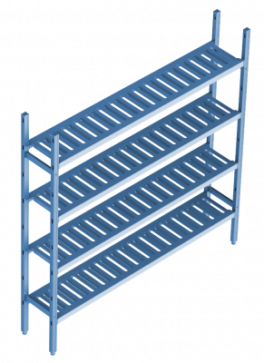 Базовая секция. 4 яруса (решетчатая полка) 400х1560х1500 мм на сайте Белторгхолод
