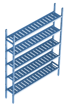  Базовая секция. 5 ярусов (решетчатая полка) 400х1060х1000 мм на сайте Белторгхолод
