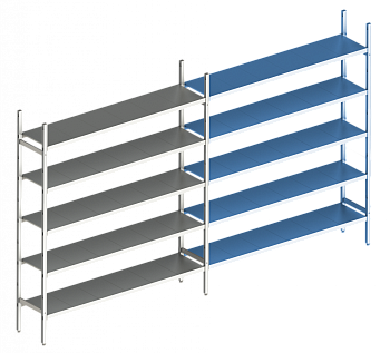  Дополнительная линейная секция. 5 ярусов 400х1030х1000 мм на сайте Белторгхолод