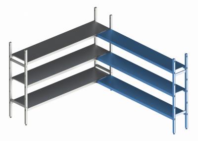 Дополнительная угловая секция. 3 яруса 400х1530х1500 мм на сайте Белторгхолод