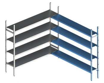  Дополнительная угловая секция. 4 яруса 400х630х600 мм на сайте Белторгхолод