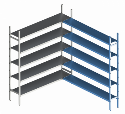 Дополнительная угловая секция. 5 ярусов 400х1030х1000 мм на сайте Белторгхолод