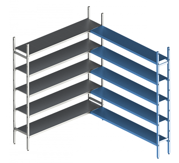 Дополнительная угловая секция. 5 ярусов 400х1530х1500 мм на сайте Белторгхолод