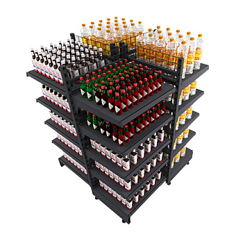  Островной модуль Stahler Квадрат с сетчатыми панелями на сайте Белторгхолод