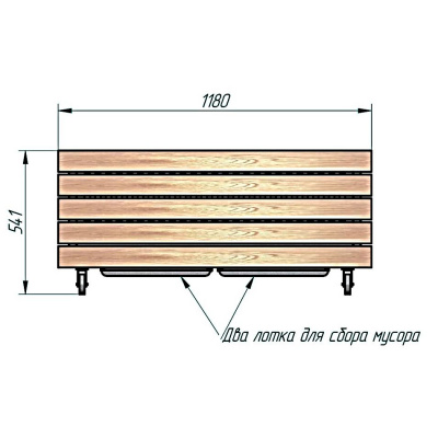 Корзина подкатная для овощей Stahler Garden L=1100 H=540  G=750 (N-KR 05606085) на сайте Белторгхолод