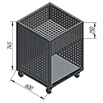 Контейнер для овощей с регулируемым дном Stahler Garden H=850 L=600 G=600 (N-KR 04751154) на сайте Белторгхолод