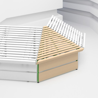 Овощной развал угол внешний Stahler Garden H=1100 G=1000 (T-WL 10141000) (две декоративных планки) на сайте Белторгхолод