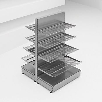  Стеллаж островной с сетчатыми полками Stahler Garden (сборный) на сайте Белторгхолод