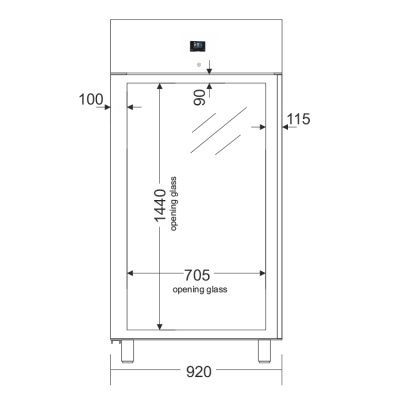 Шкаф холодильный Zernike KLIMA MEAT BASIC 900 BLACK REAR GLASSED на сайте Белторгхолод