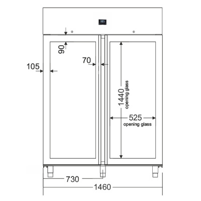 Шкаф холодильный Zernike KLIMA MEAT BASIC KMB1500PV BLACK REAR GLASSED на сайте Белторгхолод