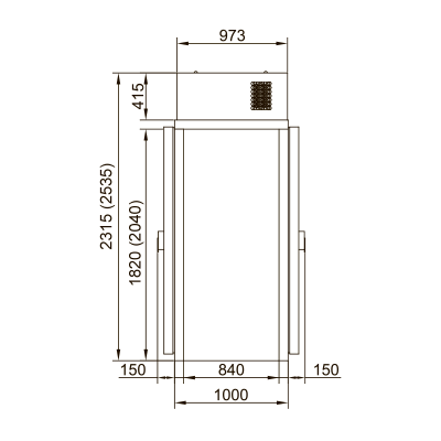 Холодильная камера POLAIR КХН-1,28 Minicella ММ 2 двери без пола на сайте Белторгхолод
