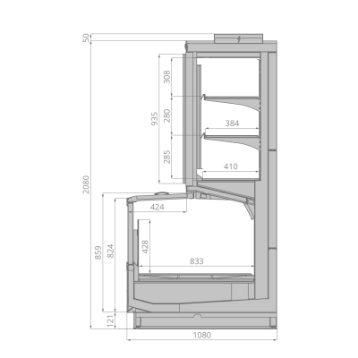 Шкаф-бонета Brandford JASON 250 на сайте Белторгхолод