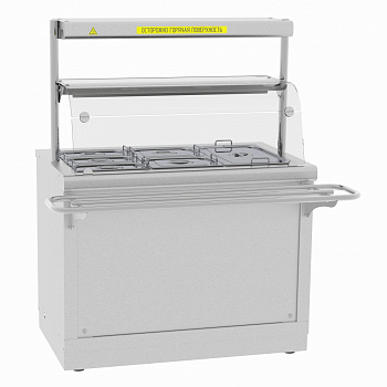 Мармит вторых блюд Abat ЭМК-70Х паровой, с подогреваемой полкой