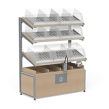  Стеллаж для выпечки с тумбой и люком для мусора Stahler (сборный) на сайте Белторгхолод
