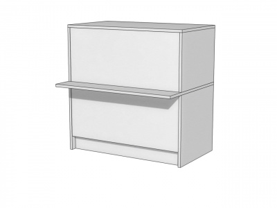 Прилавок кассовый Витрина Плюс Д3ПГ-900х500(650)х900 на сайте Белторгхолод