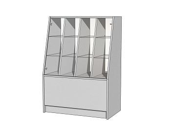  Витрина наклонная Витрина Плюс с дополнительными стойками Д8В - 900х500х1250 на сайте Белторгхолод