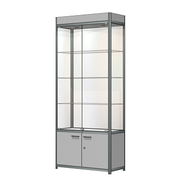  Витрина из алюминиевого профиля Витрина Плюс EuroShop ВП2-900х400х2100 на сайте Белторгхолод