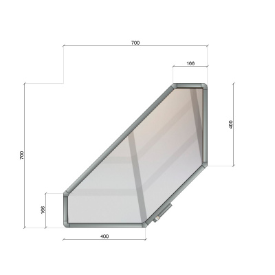 Витрина из алюминиевого профиля EuroShop ВПУ9-700х700х2000 на сайте Белторгхолод