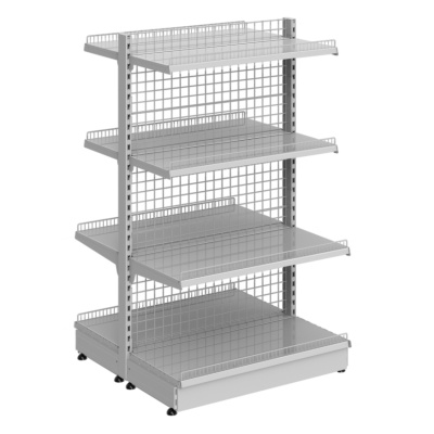 Стеллаж островной сетчатый (панель центральная), полки сплошные Stahler H=1650 L=1000 G=470 на сайте Белторгхолод