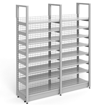  Стеллаж пристенный сетчатый с дополнительной стойкой Stahler H=2150 L=1000 G=470 на сайте Белторгхолод