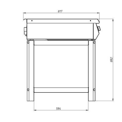 Плита индукционная Гриль Мастер Ф4ИП/800 (на подставке, пнс) (арт. 60002)