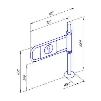 Ограждение-калитка ХотКолд К22 нерж (без дуги)
