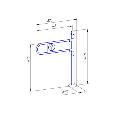 Ограждение-калитка ХотКолд К11М лв нерж (без дуги)