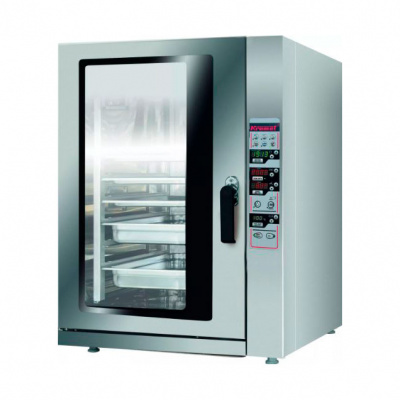 Пароконвектомат Kromet 10×GN1/1 с термозондом и ручным душем на сайте Белторгхолод