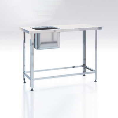 Стол производственный с ванной Хотколд 1400×700×870